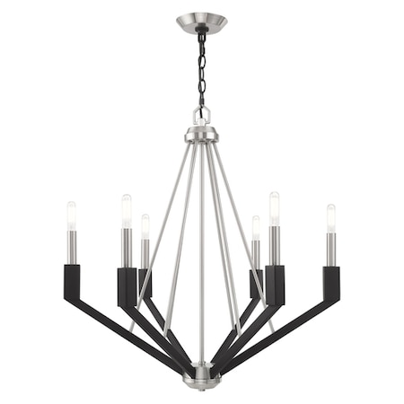 Beckett 6 Light Brushed Nickel And Black MPN:51166-91