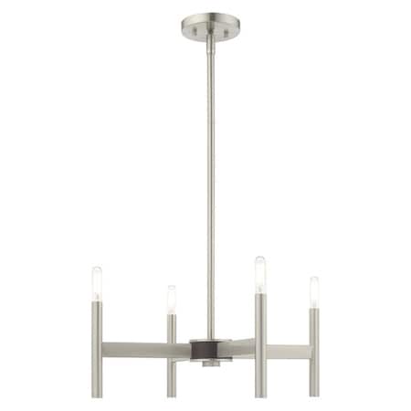 Copenhagen 4 Light Brushed Nickel Mini Chandelier MPN:51174-91