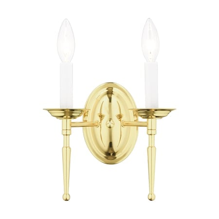 Williamsburgh 2 Light Polished Brass Wall Sconce MPN:5122-02