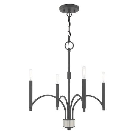 Wisteria 4 Light Scandinavian Gray Mini Chandelier MPN:51334-76