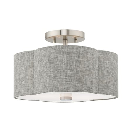 Kalmar 2 Light Brushed Nickel Ceiling Mount MPN:51362-91
