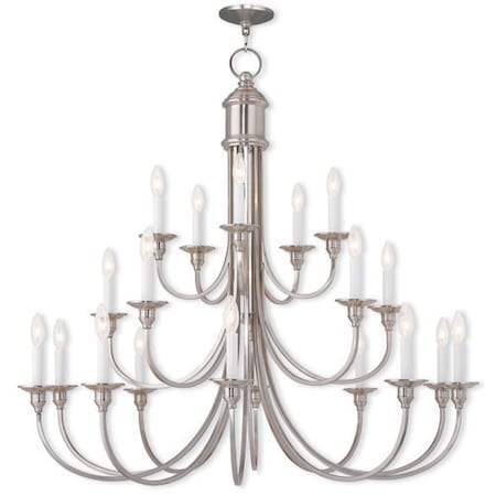 Cranford 20 Light Brushed Nickel Foyer Chandelier MPN:5140-91