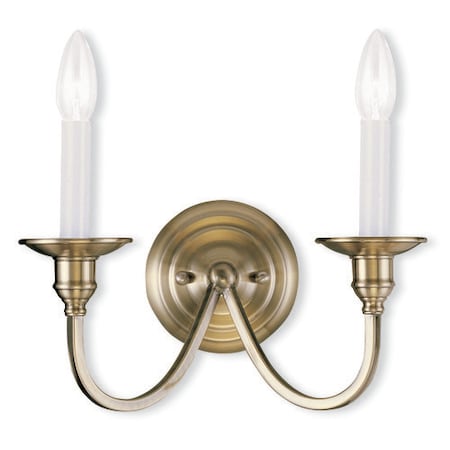 Cranford 2 Light Antique Brass Wall Scon MPN:5142-01
