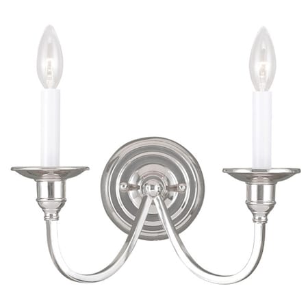 Cranford 2 Light Polished Nickel Wall Sc MPN:5142-35
