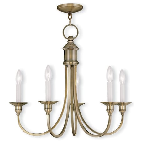 Cranford 5 Light Antique Brass Chandelie MPN:5145-01
