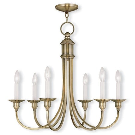 Cranford 6 Light Antique Brass Chandelier MPN:5146-01