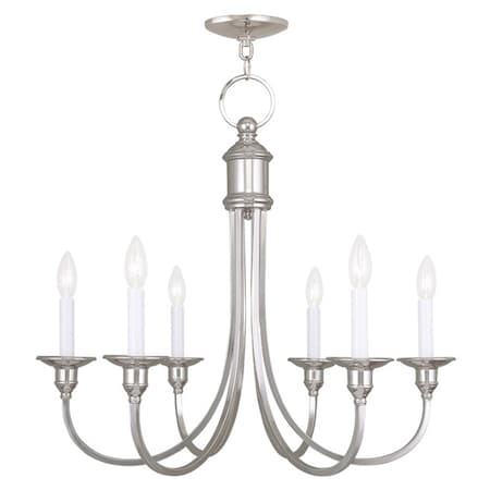 Cranford 6 Light Polished Nickel Chandelier MPN:5146-35