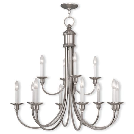Cranford 12 Light Brushed Nickel Chandel MPN:5149-91