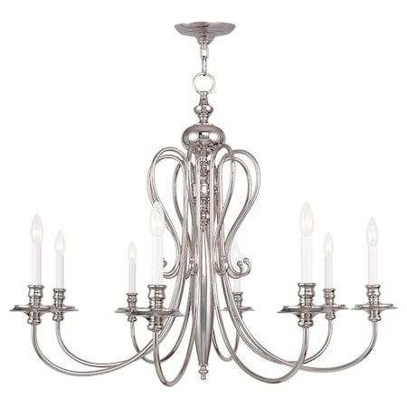 Caldwell 8 Light Polished Nickel Chandelier MPN:5168-35