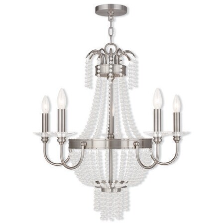 Valentina 5 Light Brushed Nickel Chandel MPN:51845-91