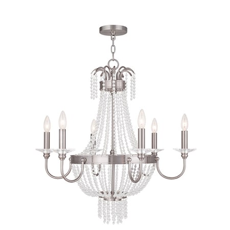 Valentina 6 Light Brushed Nickel Chandel MPN:51846-91