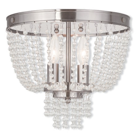 Valentina 3 Light Brushed Nickel Ceiling Mount MPN:51864-91