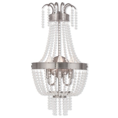 Valentina 3 Light Brushed Nickel Wall Sconce MPN:51874-91