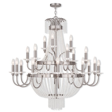Valentina 21 Light Brushed Nickel Foyer Chandelier MPN:51877-91
