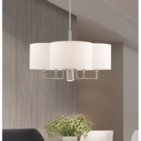 Chelsea 6 Light Brushed Nickel Pendant C MPN:51925-91