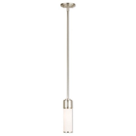 Weston 1 Light Polished Nickel Mini Pendant MPN:52111-35