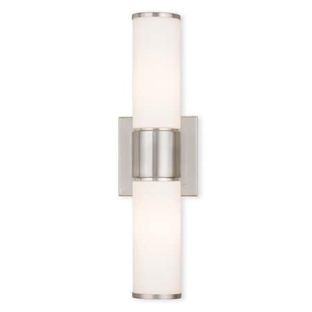 Weston 2 Light Brushed Nickel ADA Wall Sconce/ Bath Vanity MPN:52122-91