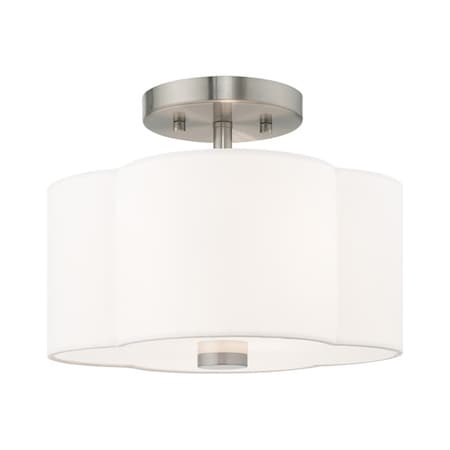 Chelsea 2 Light Brushed Nickel Ceiling Mount MPN:52151-91