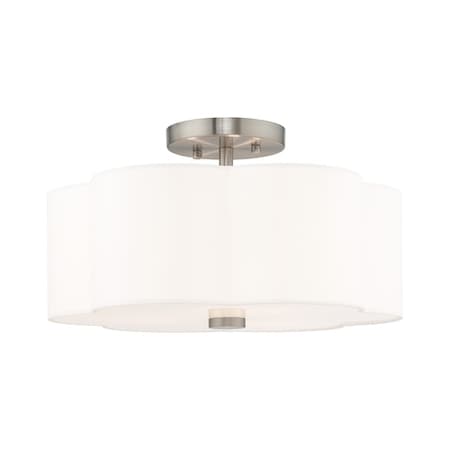 Chelsea 3 Light Brushed Nickel Ceiling Mount MPN:52153-91