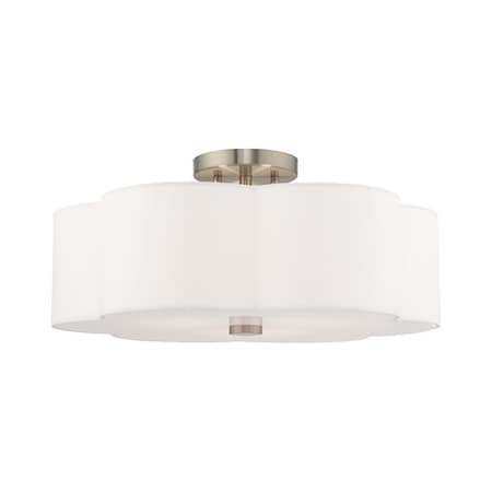 Chelsea 3 Light Brushed Nickel Ceiling M MPN:52154-91