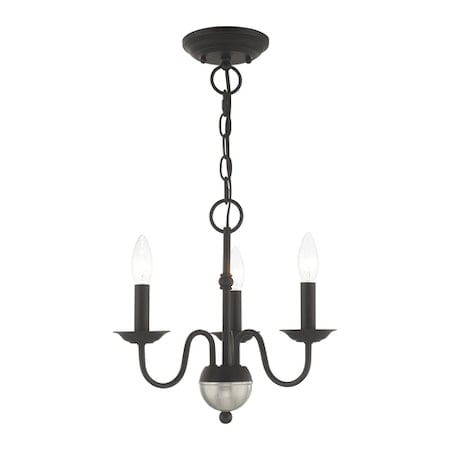 Windsor 3 Light Black Mini Chandelier MPN:52163-04