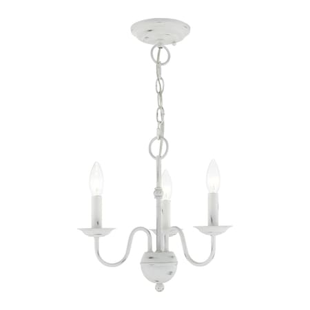 Windsor 3 Light Antique White Mini Chand MPN:52163-60