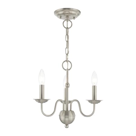 Windsor 3 Light Brushed Nickel Mini Chan MPN:52163-91