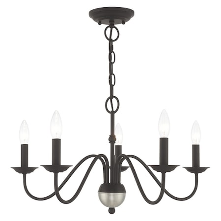Windsor 5 Light Black Chandelier MPN:52165-04