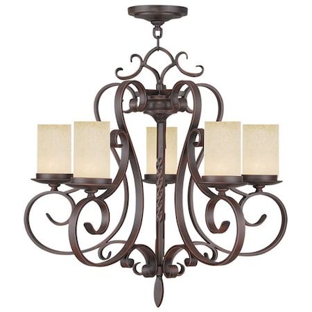 Millburn Manor 5 Light Imperial Bronze Chandelier MPN:5485-58