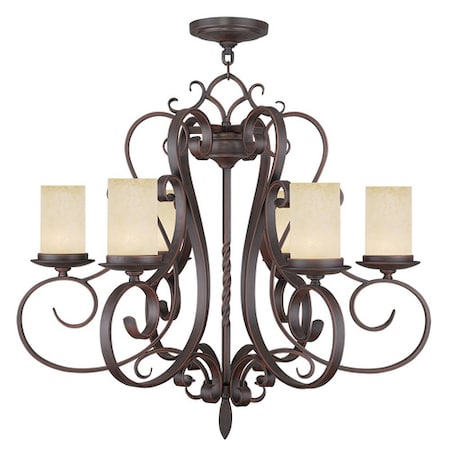 Millburn Manor 6 Light Imperial Bronze Chandelier MPN:5486-58