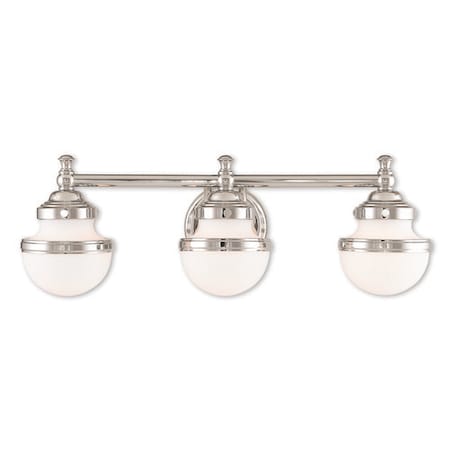 Oldwick 3 Light Polished Chrome Bath Vanity MPN:5713-05