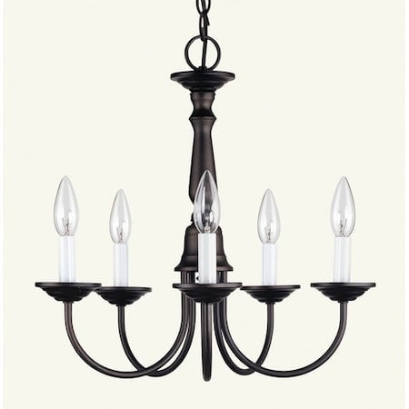 Home Basics 5 Light Bronze Chandelier MPN:6030-07