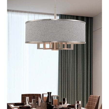Park Ridge 7 Light Brushed Nickel Pendant Chandelier MPN:60426-91