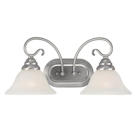 Coronado 2 Light Brushed Nickel Bath Vanity MPN:6102-91