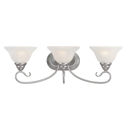 Coronado 3 Light Brushed Nickel Bath Van MPN:6103-91