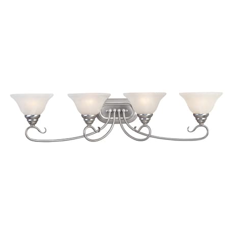 Coronado 4 Light Brushed Nickel Bath Van MPN:6104-91