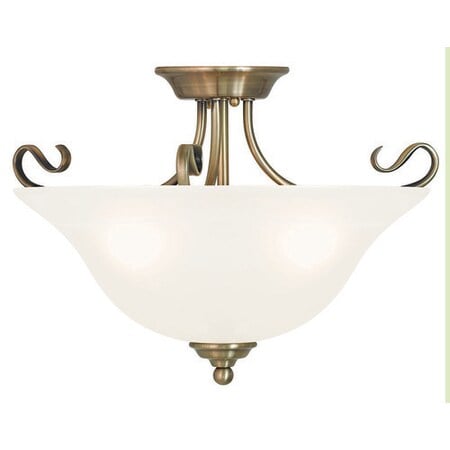 Coronado 3 Light Antique Brass Ceiling Mount MPN:6130-01