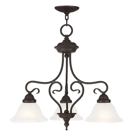 Coronado 3 Light Bronze Convertible Dinette Chandelier/Ceiling Mount MPN:6133-07