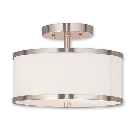 Park Ridge 2 Light Brushed Nickel Ceiling Mount MPN:62626-91