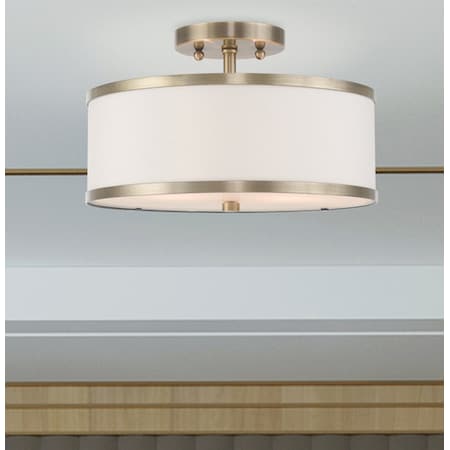 Park Ridge 2 Light Antique Brass Ceiling MPN:62627-01