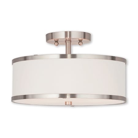 Park Ridge 2 Light Brushed Nickel Ceiling Mount MPN:62627-91