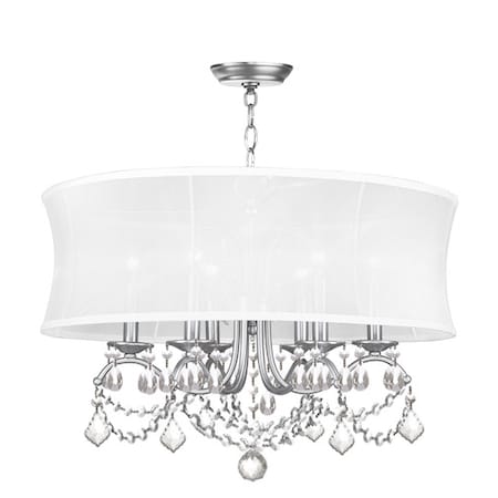 Newcastle 6 Light Brushed Nickel Chandelier MPN:6306-91