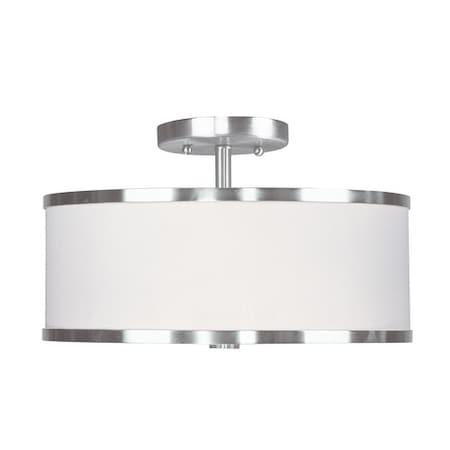 Park Ridge 2 Light Brushed Nickel Ceiling Mount MPN:6367-91