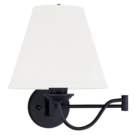 Ridgedale 1 Light Black Swing Arm Wall Lamp MPN:6471-04