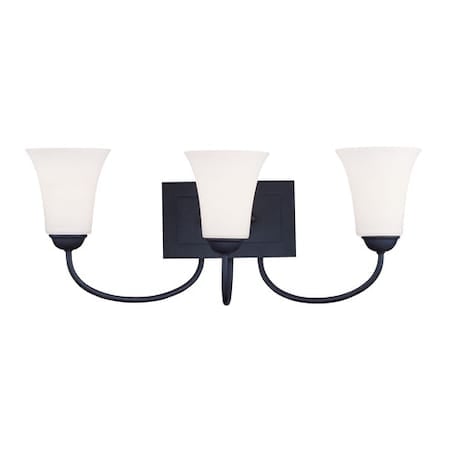 Ridgedale 3 Light Black Bath Vanity MPN:6483-04