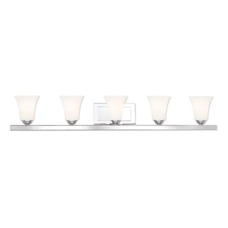 Ridgedale 5 Light Polished Chrome Bath Vanity MPN:6485-05