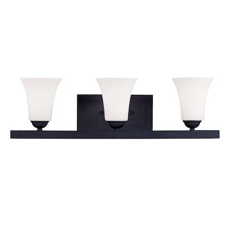 Ridgedale 3 Light Black Bath Vanity MPN:6493-04