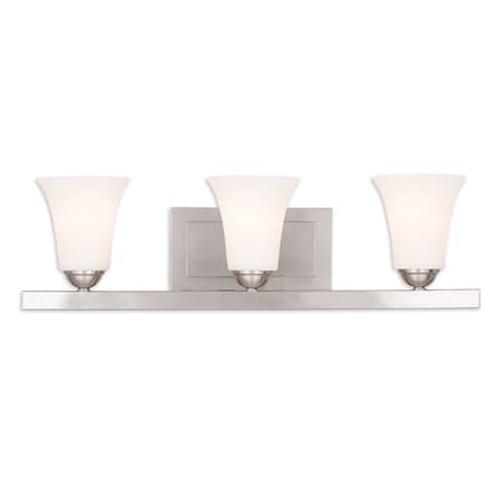 Ridgedale 3 Light Brushed Nickel Bath Va MPN:6493-91