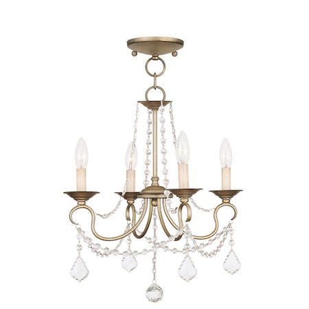 Pennington 4 Light Antique Silver Leaf Convertible MPN:6514-73