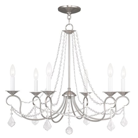 Pennington 6 Light Brushed Nickel Chandelier MPN:6516-91